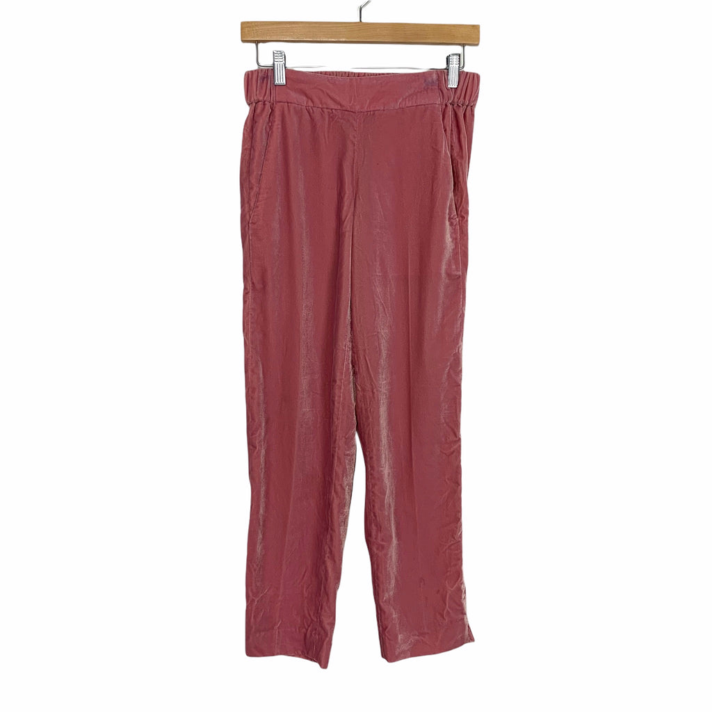 J Crew Pink Velvet Pants NWT - Size 00 (Inseam 25) – The Saved Collection