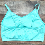 No Brand Mint Green Padded Perforated Back Bra- Size ~L/XL (See Notes)