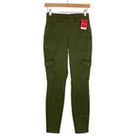 SPANX Olive Stretch Twill Ankle Cargo Pants NWT- Size M (Inseam 28")