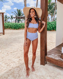 Show Me Your Mumu Mermaid Blue and White Bikini Top- Size M (sold out online, we have matching bottoms)