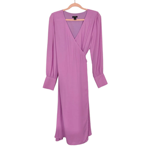 Halogen Purple Pink Long Sleeve Wrap Dress- Size M (~10/12)