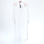 Eloquii White Sheer Polka Dot Button Up Duster NWT- Size 14