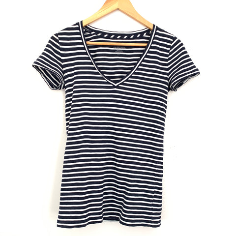 J. Crew Vintage Cotton Striped V-neck Tee- Size XXS