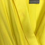 Eloquii Yellow Faux Wrap with Shoulder Pads and Button Detail Collared Mini Dress NWT- Size 14 (sold out online, see notes)