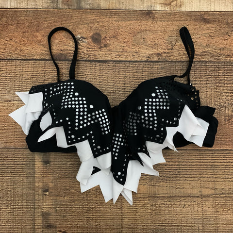 No Brand Black/White Swim Top- Size XS