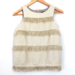 Sunday in Brooklyn Gold Fringe Crop Top - Size XS