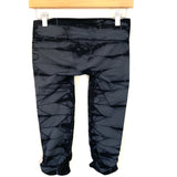 NUX Black Tie Dye Super Crop Legging with Ruching (see notes)- Size S (Inseam 14")