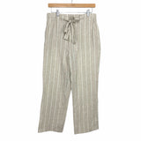 Sanctuary Khaki and White Striped Linen Belted Pants NWT- Size 29 (Inseam 24”)