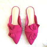 Bar III Pink Bow Mules- Size 10