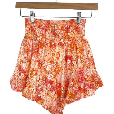 Wild Fable Orange Print Ruffle Hem Shorts NWT- Size XS