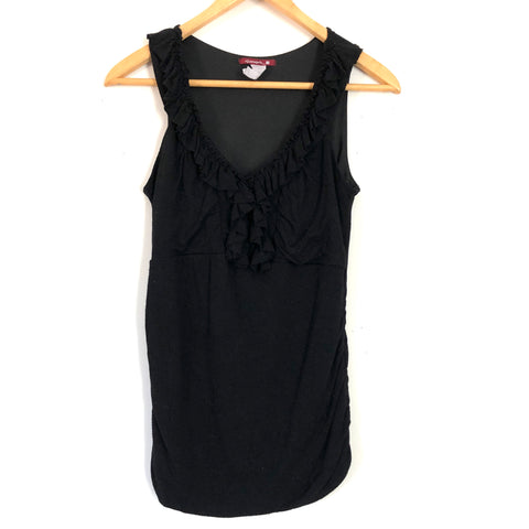 Gievergate Black Ruffle Tank- Size ~S (see notes)