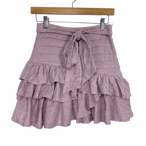 Tularosa Lavender Tiered Belted Skirt NWT- Size XS