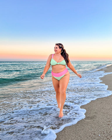 Show Me Your Mumu Green/Pink Bikini Bottoms- Size XL (we have matching top)