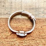 Pretty in Pink Strap Bracelet with White Glittery Stone