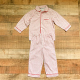 Petite Plume Red and White Striped Two Piece Pajama Set- Size 3 (see notes)
