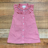 Sun House Childrens Red Gingham Smocked Ruffle Collar Sleeveless Dress- Size 3 (see notes)