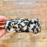 No Brand Beige/Black Animal Print Knot Headband