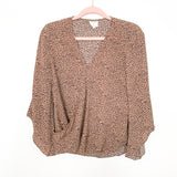 Amaryllis x Ashlee Nichols Animal Print Bell Sleeve Top - Size XS