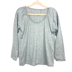 No Brand Grey Round Neck Top- Size M