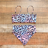 Buddy Love Pink/Blue Animal Print Bikini Bottoms- Size M (we have matching top)