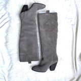 Sole Society Grey Suede Over The Knee Boots- Size 8.5 (see notes)