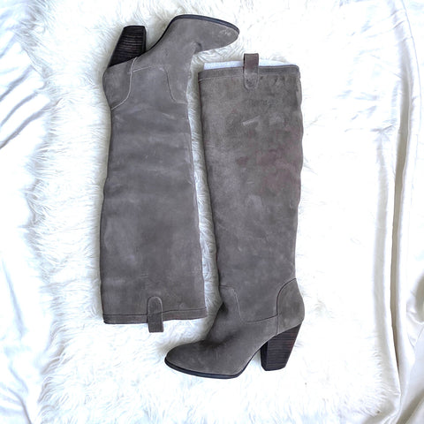 Sole Society Grey Suede Over The Knee Boots- Size 8.5 (see notes)