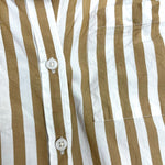 J Crew Relaxed Brown and White Striped Button Up Belted Dress- Size M (see notes)