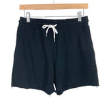 Forever 21 Black Fleece Raw Hem Drawstring Sweatshorts- Size M