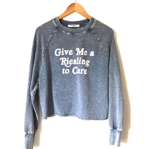 Project Social T "Give Me a Riesling to Care" Pullover Thin Sweatshirt- Size S