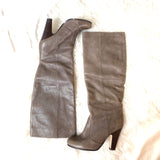 Dolce Vita Taupe Leather Heel Boots- Size 6