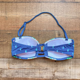 Lilly Pulitzer Teal/Turquoise Print Front Cutout Bikini Top- Size 4 (we have matching bottoms)