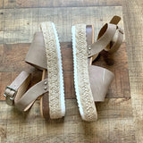 Soda Natural Espadrille Platform Sandals- Size 7.5 (see notes)