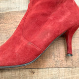 Stuart Weitzman Burgundy Suede Like Boots- Size 8.5 (See Notes)