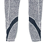 Lululemon Black and White Animal Print with Mesh Detail and Front Zippers Leggings- Size 4 (Inseam 23.5")