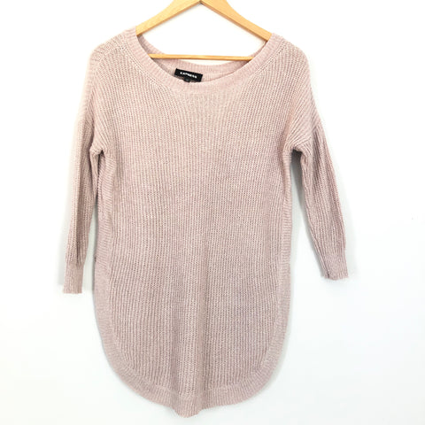 Express Blush Pink 3/4 Sleeve Sweater Tunic- Size XS