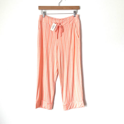 Soma Peach Striped Cropped Pajama Pants NWT- Size S (we have matching top)