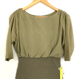 Alice & Olivia Olive Green Bandage Dress with Open Back NWT- Size 2