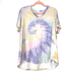 Amaryllis Tie Dye V-Neck Tee- Size L