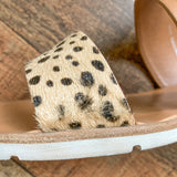 Dolce Vita Animal Print/Camel Double Strap Low Heel Sandals- Size 9.5 (see notes)