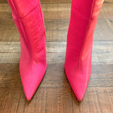 River Island Hot Pink Croc Embossed Boots- Size UK 7/US 9 (BRAND NEW CONDITION)