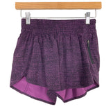Lululemon Purple and Black Speed Shorts- Size 6