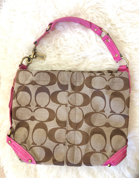 Coach Signature Style with Pink Shoulder Bag – The Saved Collection