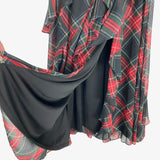Lauren by Ralph Lauren Plaid Faux Wrap Ruffle Floor Length Dress- Size 4 (see notes)