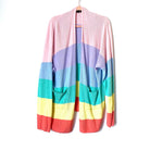 Racheal Rainbow Colorblock Open Cardigan- Size 1XL/2XL
