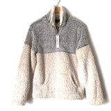 Love Tree Cream/Grey Sherpa 1/4 Zip Pullover NWT- Size S