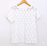 LOFT White Lace Tee- Size XS