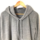 Brandy Melville Grey Hooded Cropped Sweatshirt- Size OS
