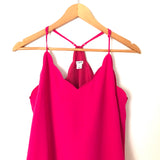 J Crew Hot Pink Scalloped Cami- Size S