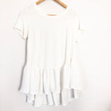 Altar'd State Peplum Top with Lace Up Back- Size XS