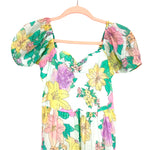 Billabong White Sunrise Floral Tiered Maxi Dress- Size S